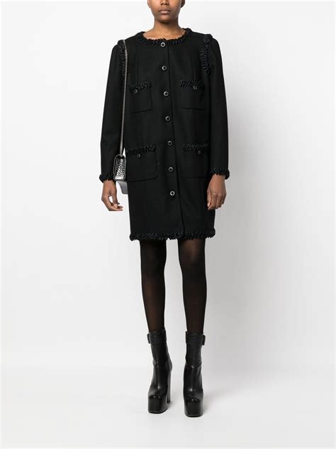 chanel black wool 2008 coat|pre owned chanel coats.